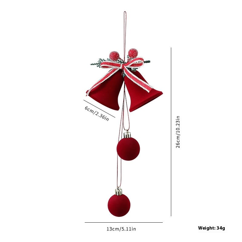 Exquisite Christmas Shop Windows Tree Hanging Decorations Ornaments Festival Party Atmosphere Decoration Props Christmas Bells view 12