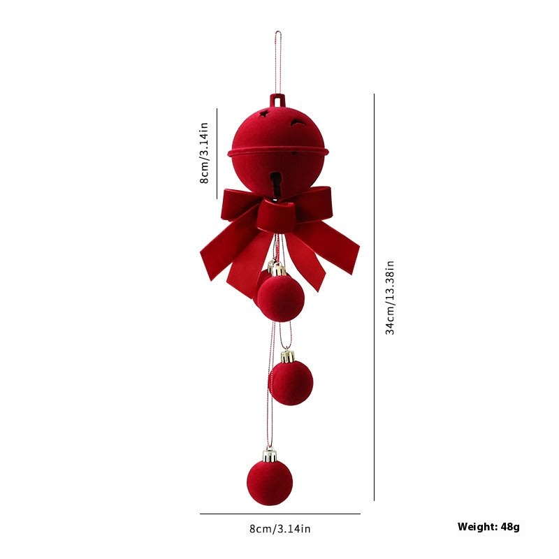 Exquisite Christmas Shop Windows Tree Hanging Decorations Ornaments Festival Party Atmosphere Decoration Props Christmas Bells view 2