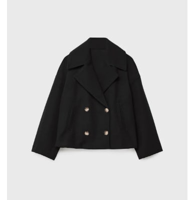 Ins Double-breasted Lapel Blazer Jacket Fashion Loose Woolen Short Coat Elegant Commuting Women's Clothing view 9