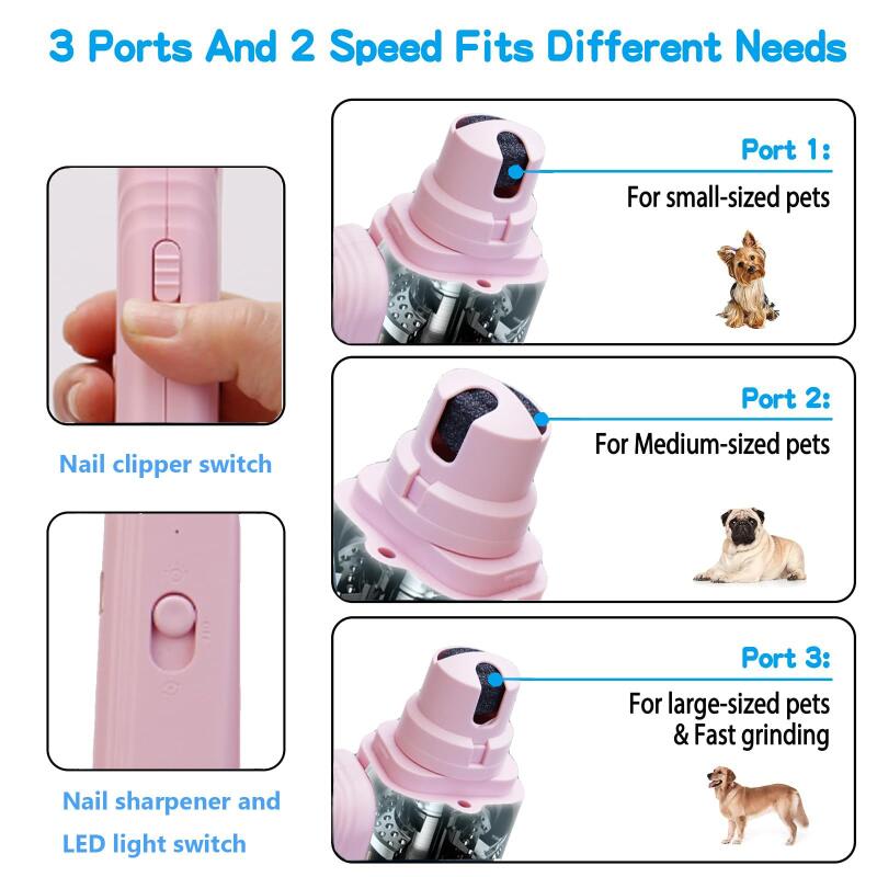 2 In 1 Pet Nail Clippers With Led Light Dog Cat Special Blood Line Scissors Multifunction Animals Paw Nail Trimmer Pet Supplies view 5