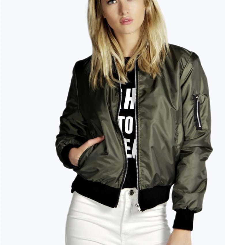 Solid Color Short Stand Collar Small Jacket Casual Zipper Jacket view 12