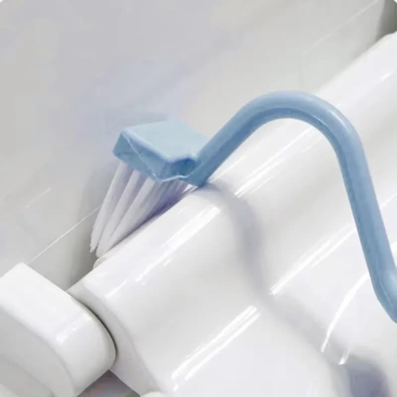 Curved Toilet Brush Gap Cleaning Tool Bathroom Accessory Long Handle Wall Mounted Toilet Soft Bristle Brush Plastic Durable view 11