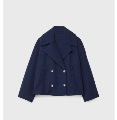 Ins Double-breasted Lapel Blazer Jacket Fashion Loose Woolen Short Coat Elegant Commuting Women's Clothing view 2