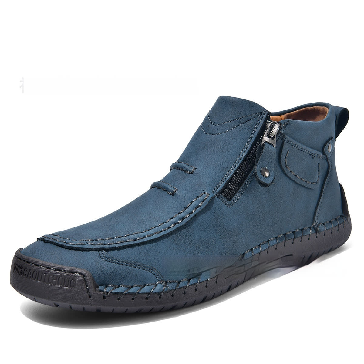 Men's Flats Ankle Boots Fashion Casual Side-zipper Boot Temperament Commuter Shoes view 4