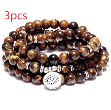 Amazon Stone Tiger Eye Stone Bracelet Necklace 108 Buddha Beads Lotus Bracelet view 17
