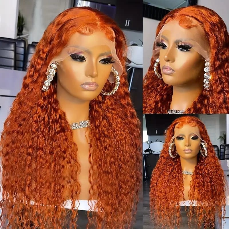Creative And Versatile Wine Red Long Front Lace Wig view 3