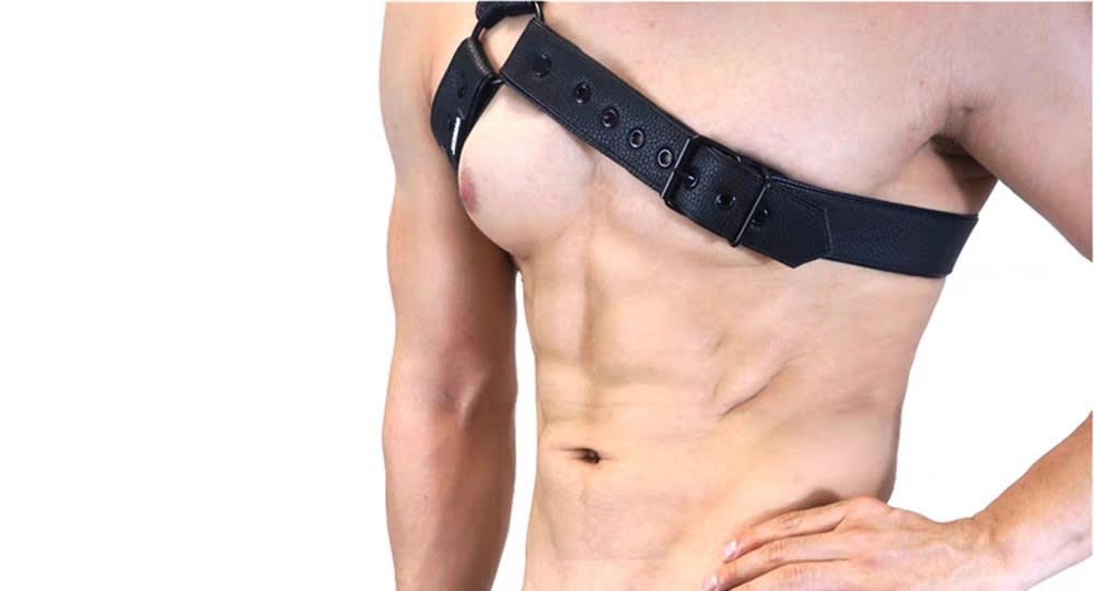 Men's Removable Big Bag Adjustable Leather Underpants view 7