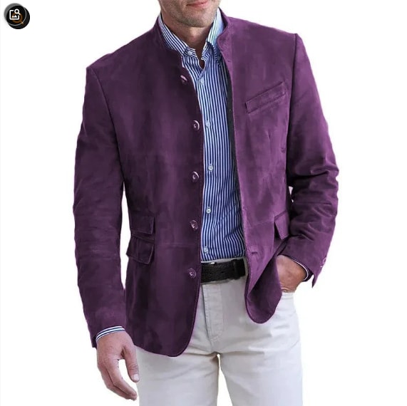 Men's Business Casual Suit Jacket Autumn Winter Fashion Commuter Daily Basic Blazer Solid Stand Collar Jacket Men's Clothing view 7