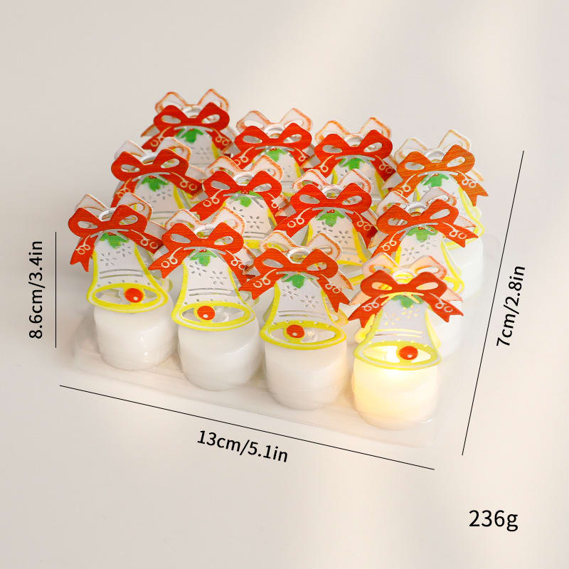 LED Electronic Candle Lights Christmas Trees Santa Claus Snowmen Creative Candles Small Night Lights Home Decorative Ornaments view 3