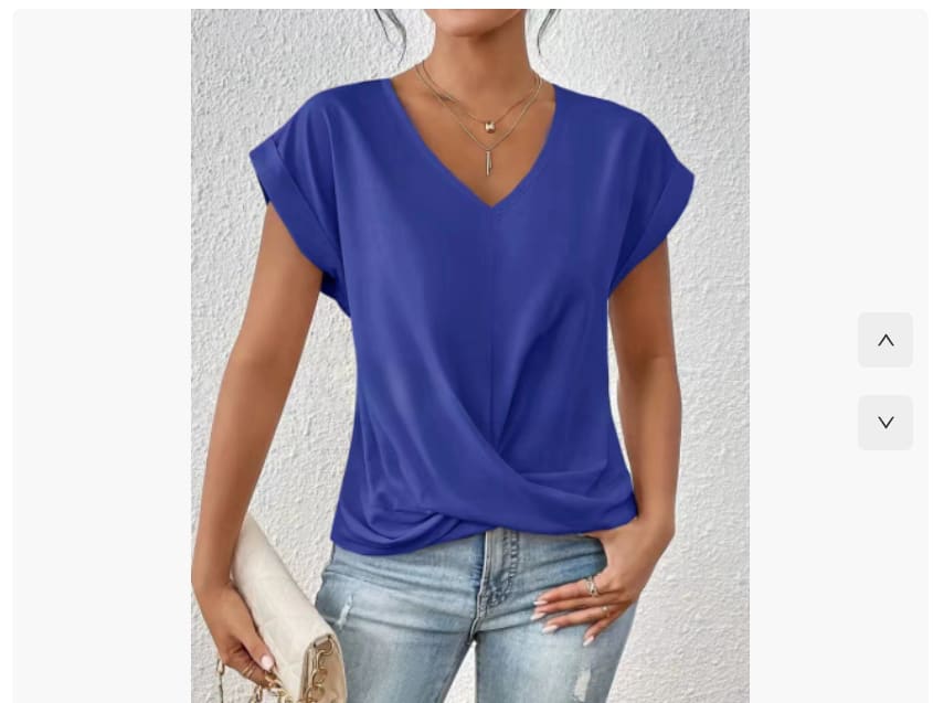 Fashion V-neck Short-sleeve T-shirt Summer Casual Irregular Knot Top For Women Clothing view 7