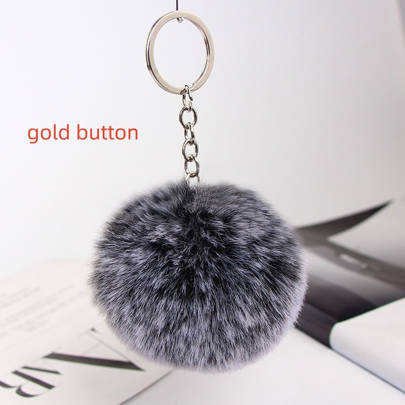 20 Colors Fluffy Fur Pom Pom Keychain Soft Faux Fur-like Ball Car Keyring Key Holder Women Bag Pendant Jewelry view 28
