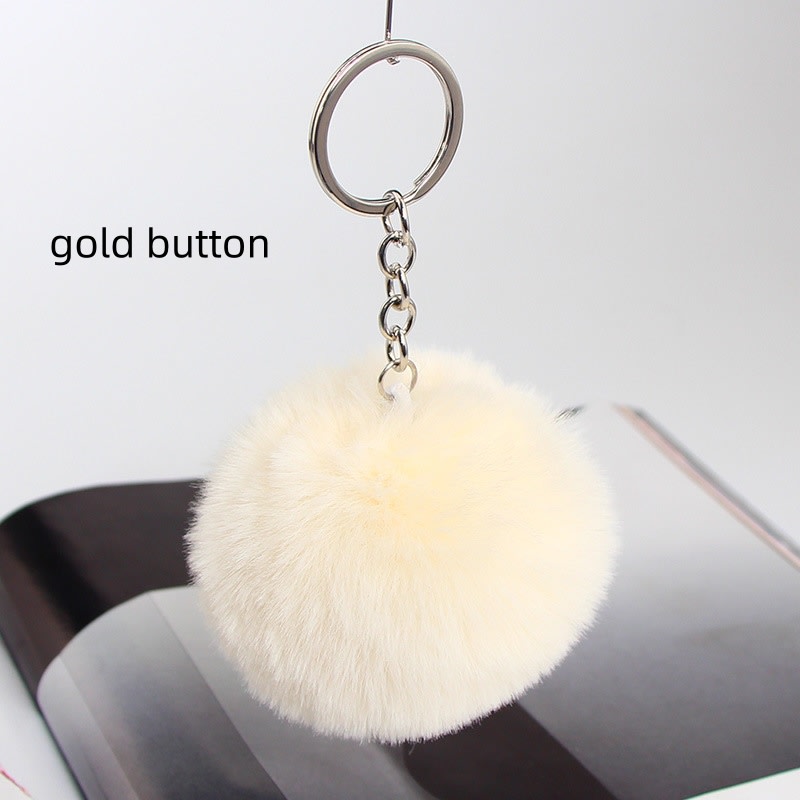 20 Colors Fluffy Fur Pom Pom Keychain Soft Faux Fur-like Ball Car Keyring Key Holder Women Bag Pendant Jewelry view 45