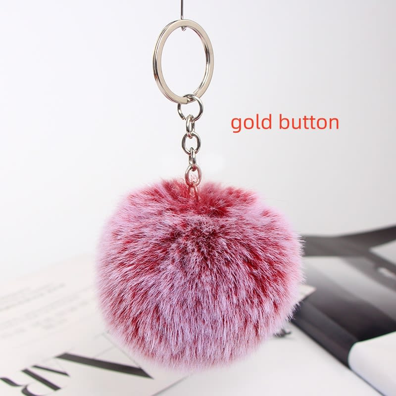 20 Colors Fluffy Fur Pom Pom Keychain Soft Faux Fur-like Ball Car Keyring Key Holder Women Bag Pendant Jewelry view 42