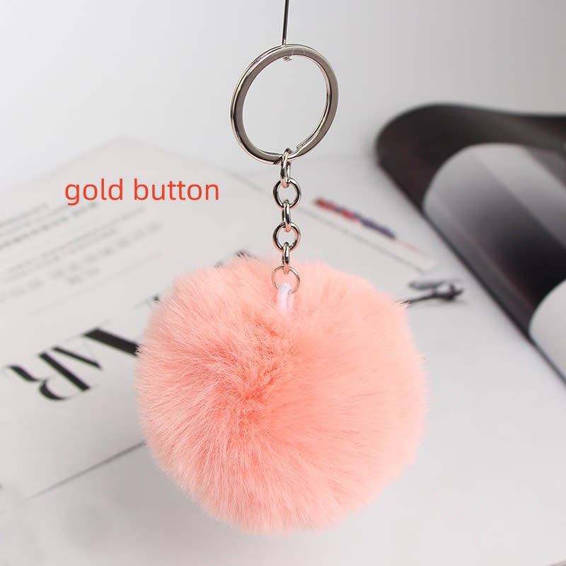 20 Colors Fluffy Fur Pom Pom Keychain Soft Faux Fur-like Ball Car Keyring Key Holder Women Bag Pendant Jewelry view 57
