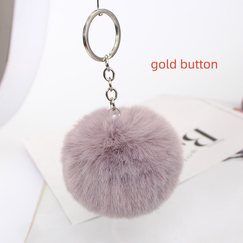 20 Colors Fluffy Fur Pom Pom Keychain Soft Faux Fur-like Ball Car Keyring Key Holder Women Bag Pendant Jewelry view 34