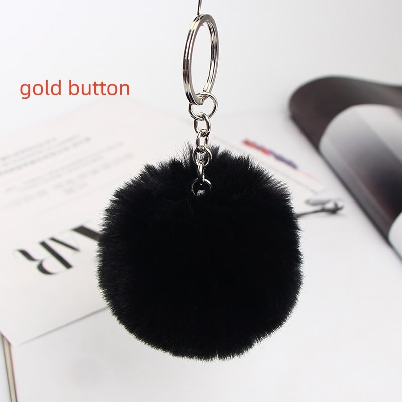 20 Colors Fluffy Fur Pom Pom Keychain Soft Faux Fur-like Ball Car Keyring Key Holder Women Bag Pendant Jewelry view 27