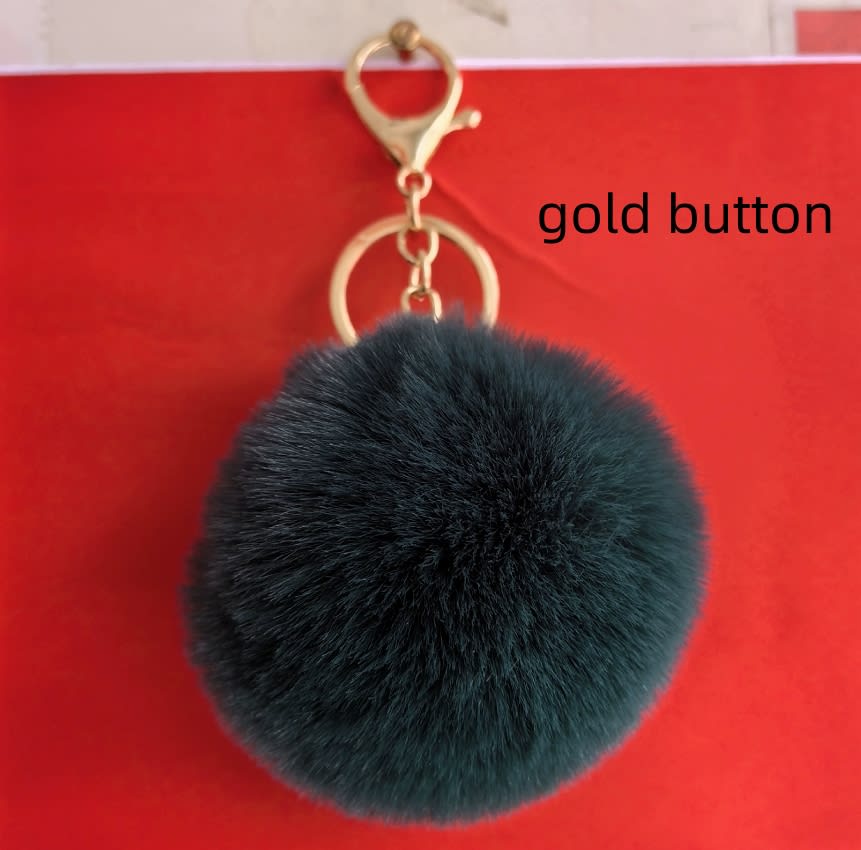 20 Colors Fluffy Fur Pom Pom Keychain Soft Faux Fur-like Ball Car Keyring Key Holder Women Bag Pendant Jewelry view 18