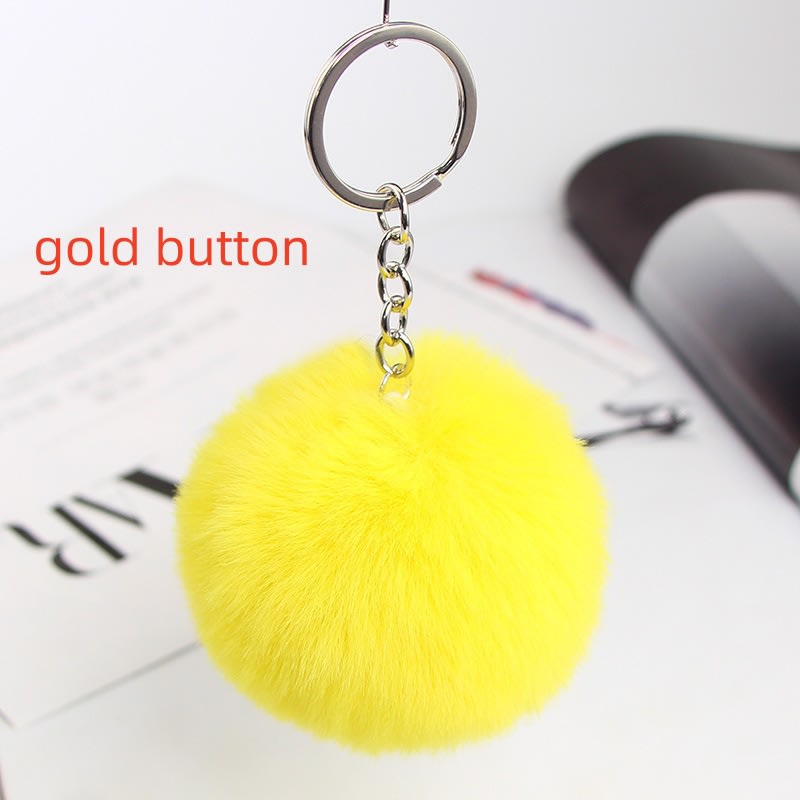 20 Colors Fluffy Fur Pom Pom Keychain Soft Faux Fur-like Ball Car Keyring Key Holder Women Bag Pendant Jewelry view 47