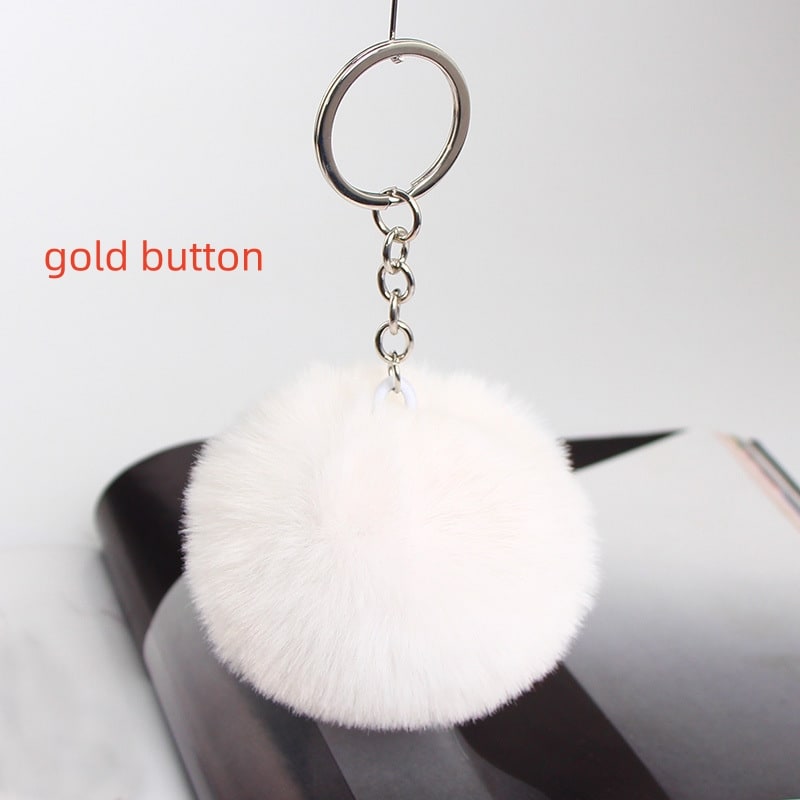 20 Colors Fluffy Fur Pom Pom Keychain Soft Faux Fur-like Ball Car Keyring Key Holder Women Bag Pendant Jewelry view 43