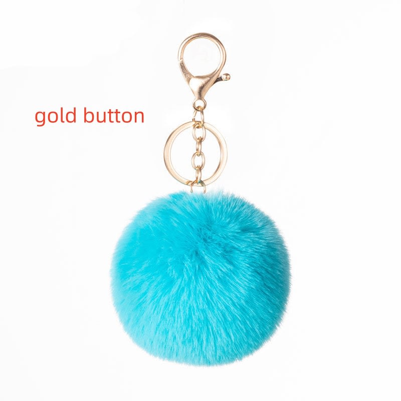 20 Colors Fluffy Fur Pom Pom Keychain Soft Faux Fur-like Ball Car Keyring Key Holder Women Bag Pendant Jewelry view 20