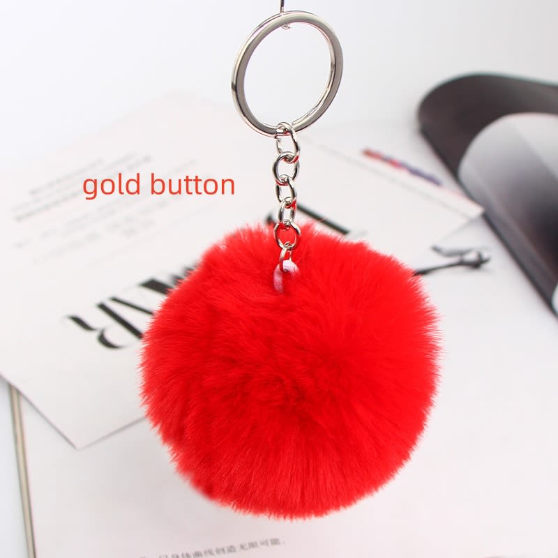 20 Colors Fluffy Fur Pom Pom Keychain Soft Faux Fur-like Ball Car Keyring Key Holder Women Bag Pendant Jewelry view 49