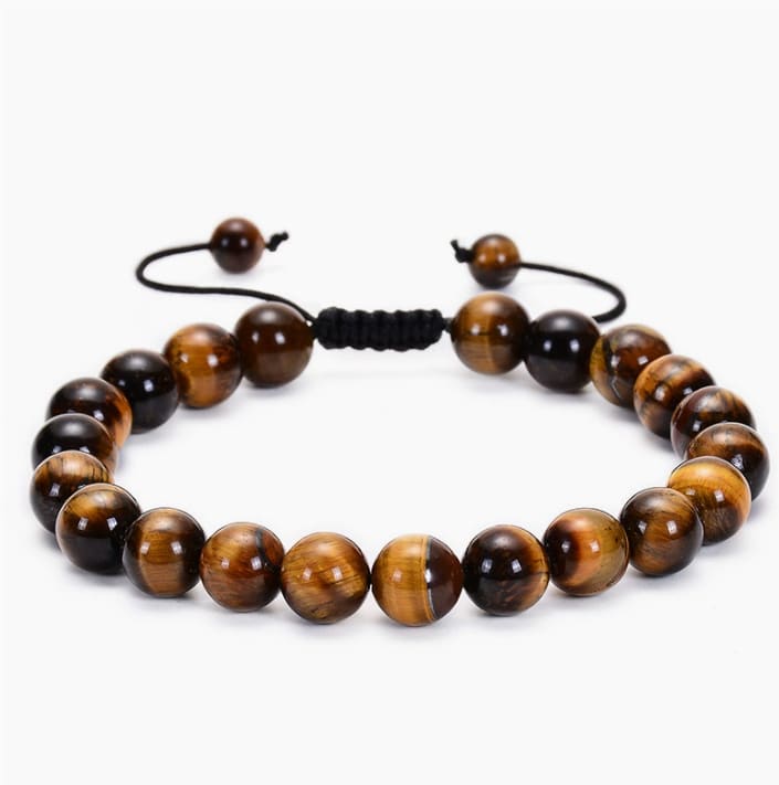 Tiger Eye Couple Bracelets Matte Black Agate Beads Bracelet view 11