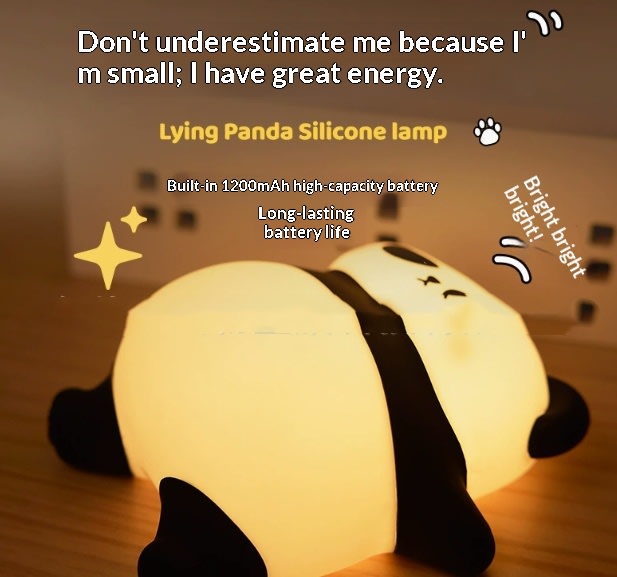 Tangtang Panda Night Light Creative Stress-Relief Bedside Ambiance Sleep Companion Lamp view 7