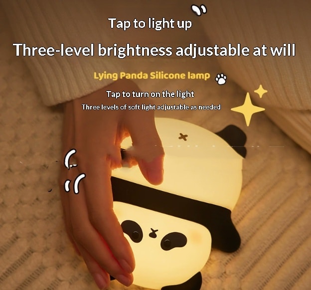 Tangtang Panda Night Light Creative Stress-Relief Bedside Ambiance Sleep Companion Lamp view 8