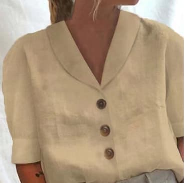 European And American Ladies Fashion Cotton And Linen Top view 14