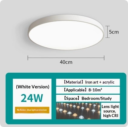 Led Ceiling Light Simple Living Room Round Nail Lamp For Domestic Use view 44