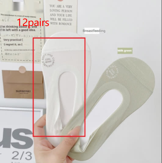 Cool And Comfortable Three-dimensional Mesh Breathable Low-cut Invisible Women's Boat Socks view 3