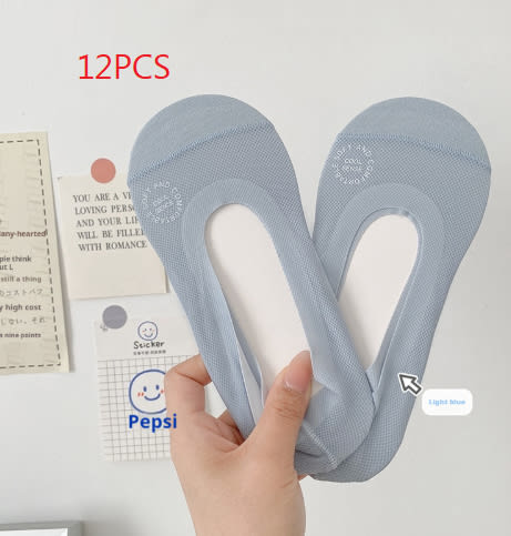 Cool And Comfortable Three-dimensional Mesh Breathable Low-cut Invisible Women's Boat Socks view 16