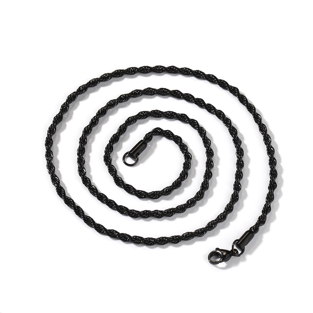 Stainless Steel Twisted Rope Chain - Minimalist Niche Design Bracelet For Men And Women view 2