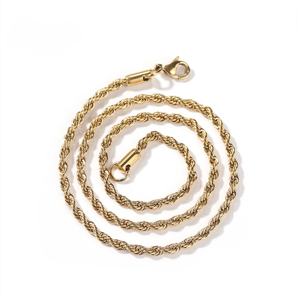 Stainless Steel Twisted Rope Chain - Minimalist Niche Design Bracelet For Men And Women view 6