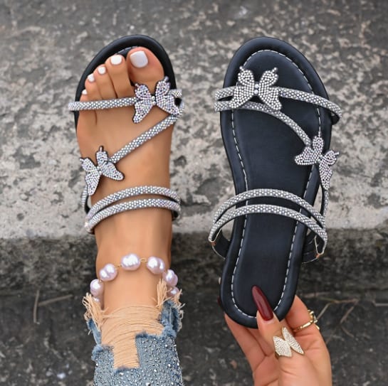 Simple All-match Light Diamond Slippers Sandals view 8