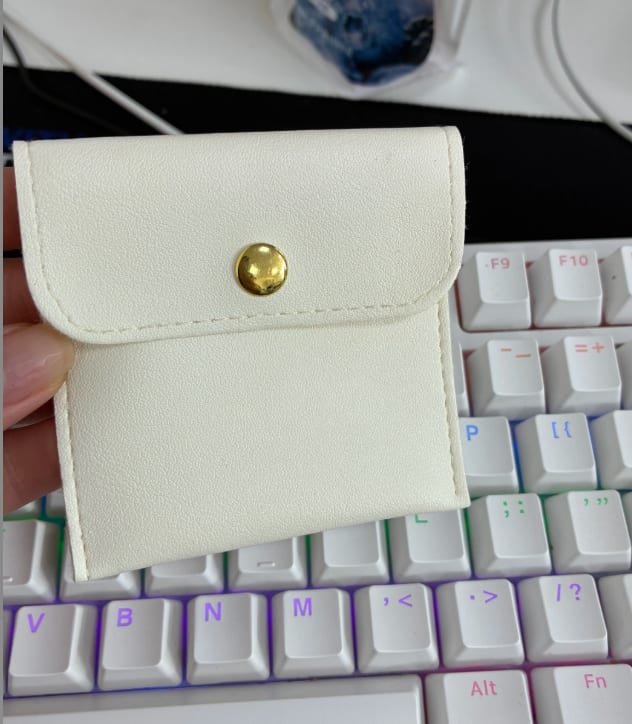 New Leather PU Leather Button Bag Flip Jewelry Jewelry Storage Bag view 2