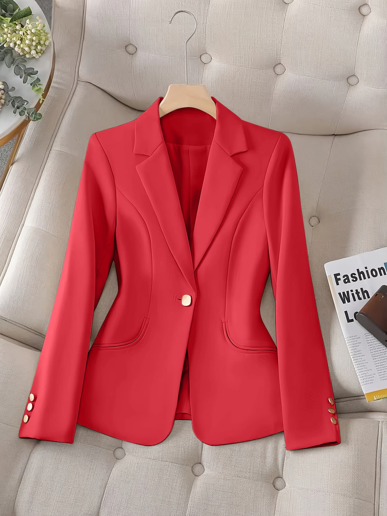 Women's Casual Slim Suit Jacket view 2