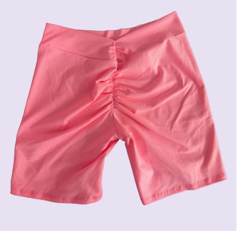 Back Waist Deep V-shaped Wrinkle Tight Yoga Shorts view 12