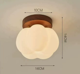 Cream Style Walnut Ceiling Lamp Minimalist Creative Lamps view 1