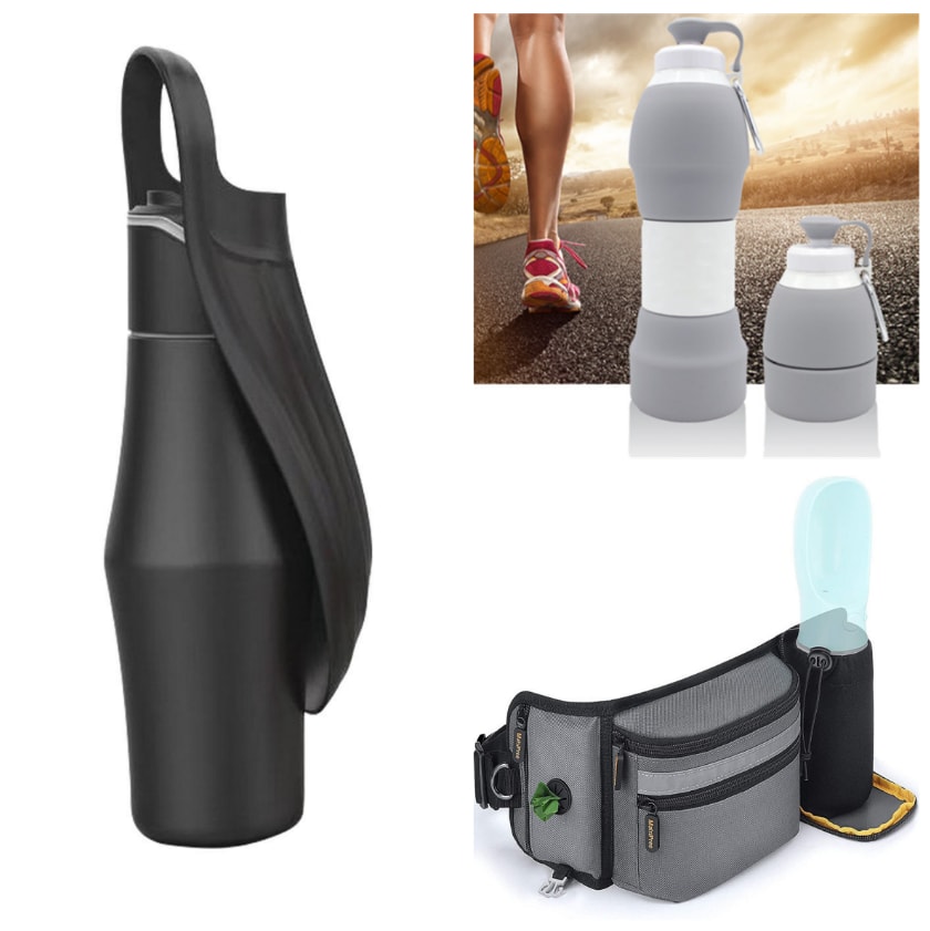 New Portable Pet Dog Water Bottle Soft Silicone Leaf Design For Dog Pets Outdoor Travel Drinking Bowls Water Dispenser view 6