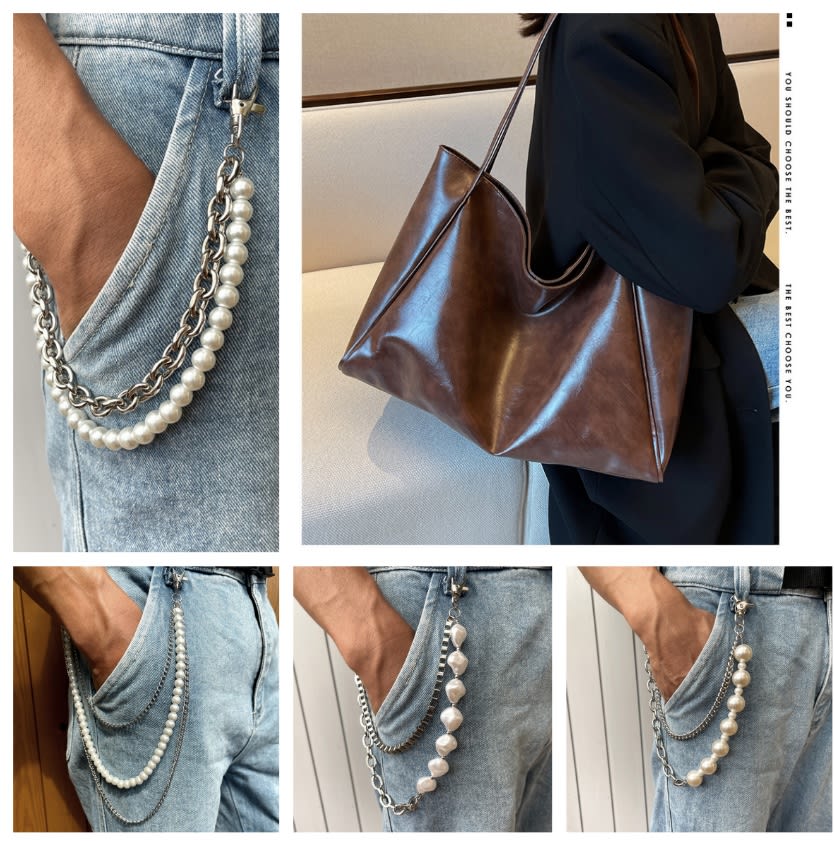 Vintage Women's Tote Bag Athletic Casual Fashion Large Capacity Leather Shoulder Bag Shopper Harajuku Simple Handbag view 16
