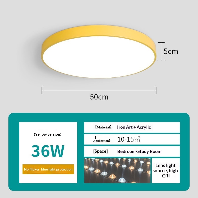 Led Ceiling Light Simple Living Room Round Nail Lamp For Domestic Use view 25