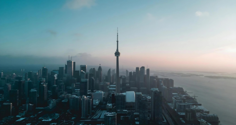 CN Tower view in evening