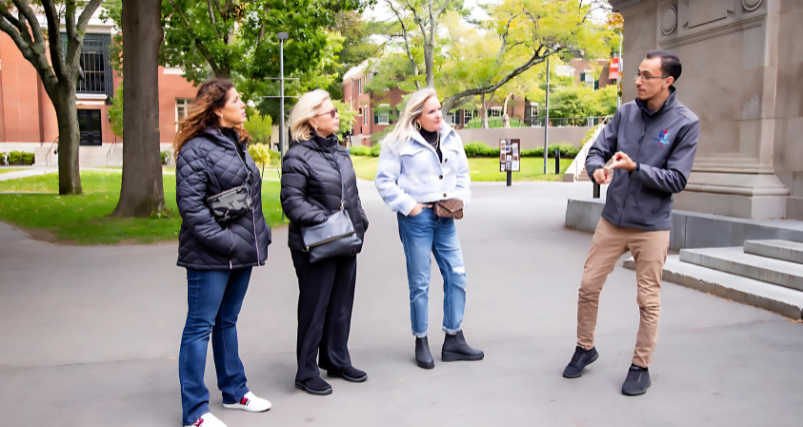 Our Tour Guide with the Guests