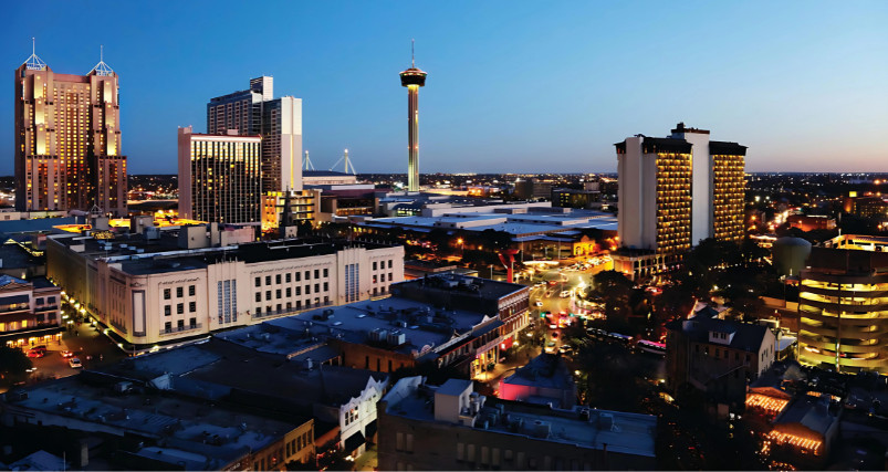 San-Antonio-City-Skyline-at-Dusk