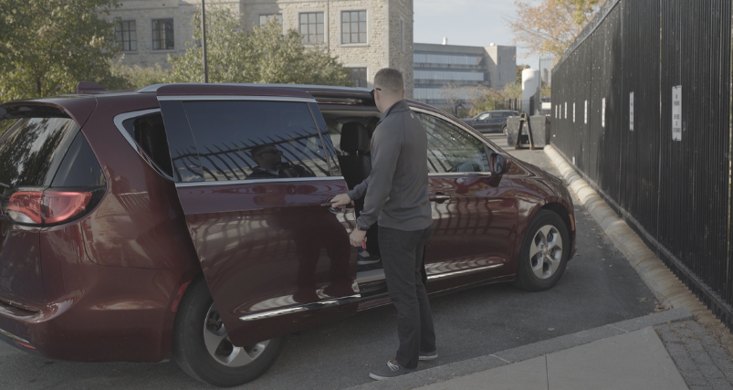 A Man with his car