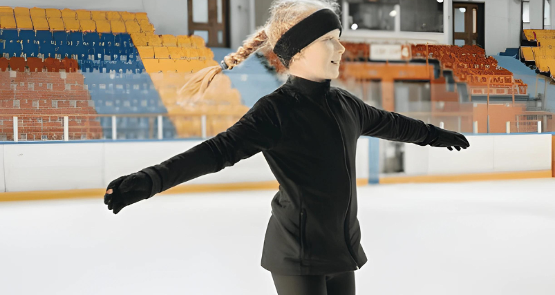 Girl doing Indoor Ice Skating