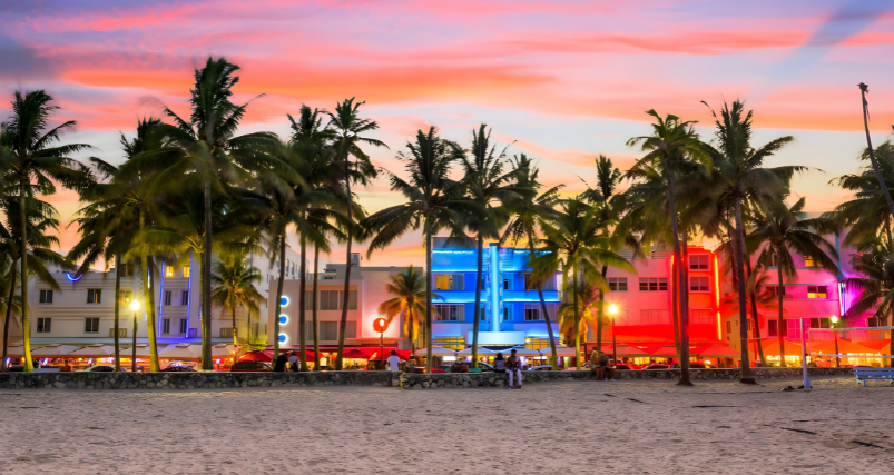 Scenic Miami Night View