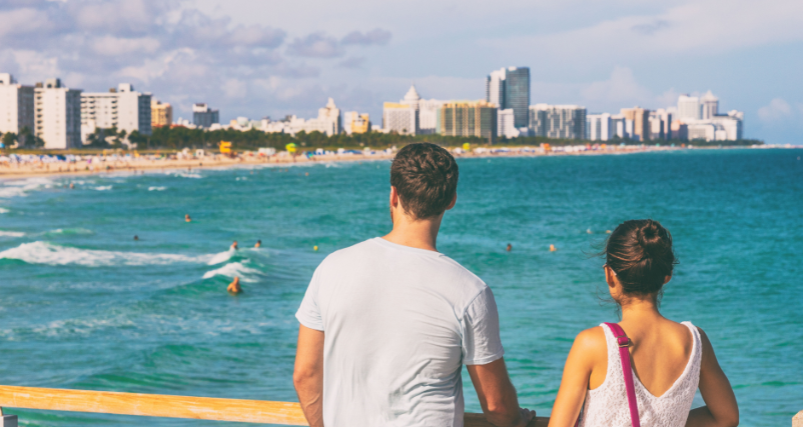 Couple at the Miami Beach