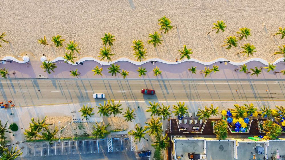 Miami beach road aerial unsplash